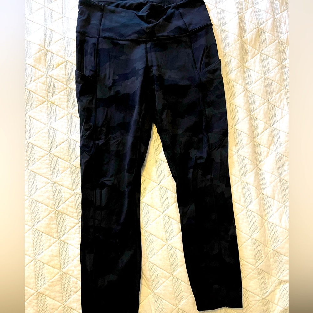 Lululemon fast and free camouflage Leggings